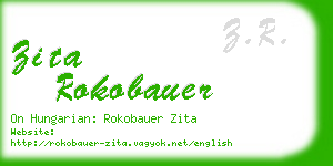 zita rokobauer business card